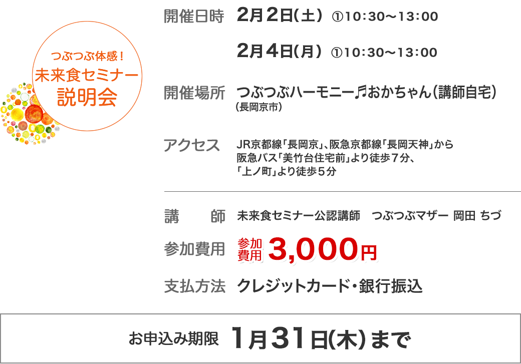 つぶつぶ料理体感会