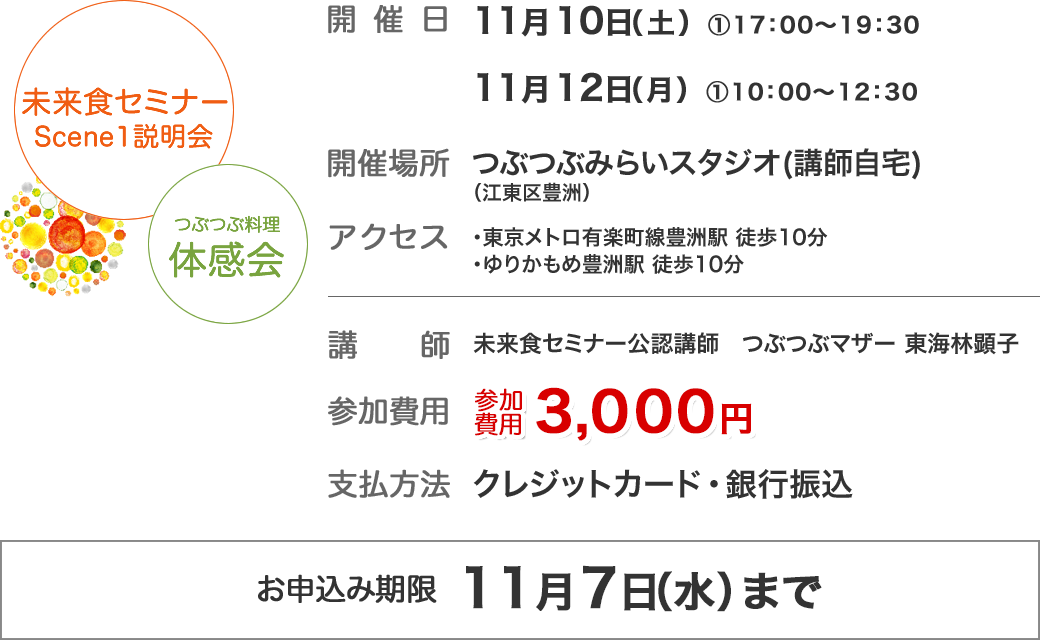 つぶつぶ料理体感会