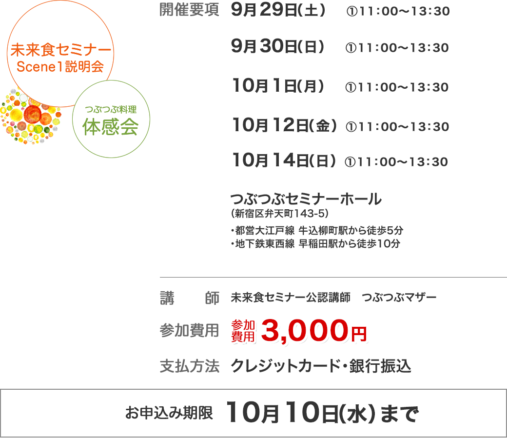 つぶつぶ料理体感会